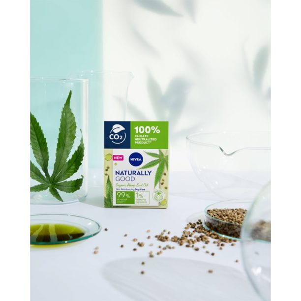 Naturally Good Organic Hemp Seed Oil Nivea Naturally Good Organic Hemp Seed Oil успокояващ дневен крем с конопено масло 50 мл. - оригинален продукт