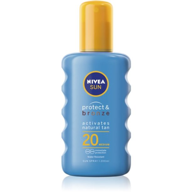 Nivea Sun Protect & Bronze интензивен слънцезащитен спрей SPF 20 200 мл.