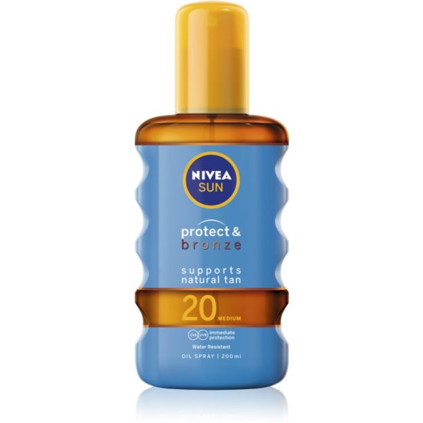 Nivea Sun Protect & Bronze олио за слънце SPF 20 200 мл.