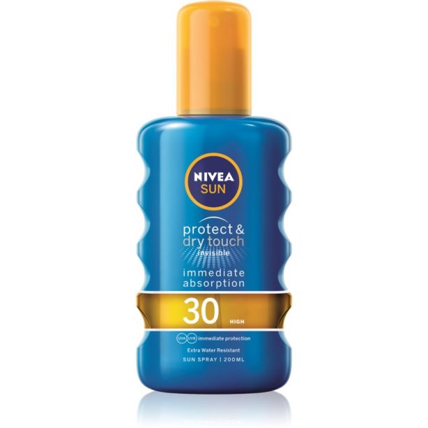 Nivea Sun Protect & Dry Touch невидим спрей за тен SPF 30 200 мл. на ниска цена