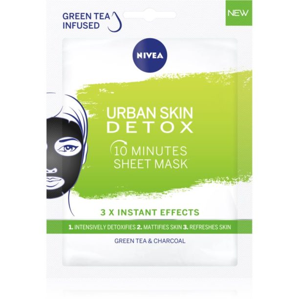 Nivea Urban Skin Detox почистваща и детоксикираща маска с активен въглен 1 бр. на ниска цена