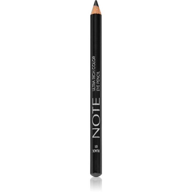 Note Cosmetique Ultra Rich Color Eye Pencil водоустойчив молив за очи цвят 01 Black 1