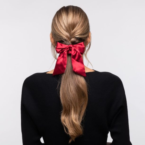 Notino Grace Collection Satin bow scrunchie еластичен ластик 1 бр. купи на топ цена