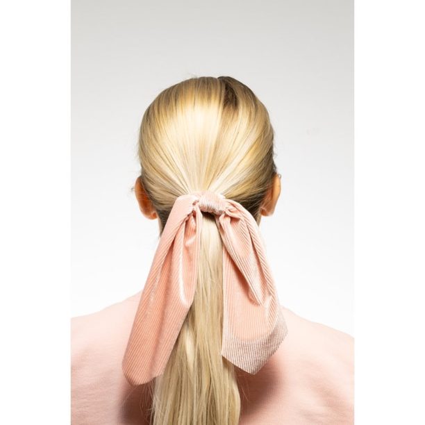 Notino Hair Collection Bow scrunchie еластичен ластик Velvet pink 1 бр. на ниска цена