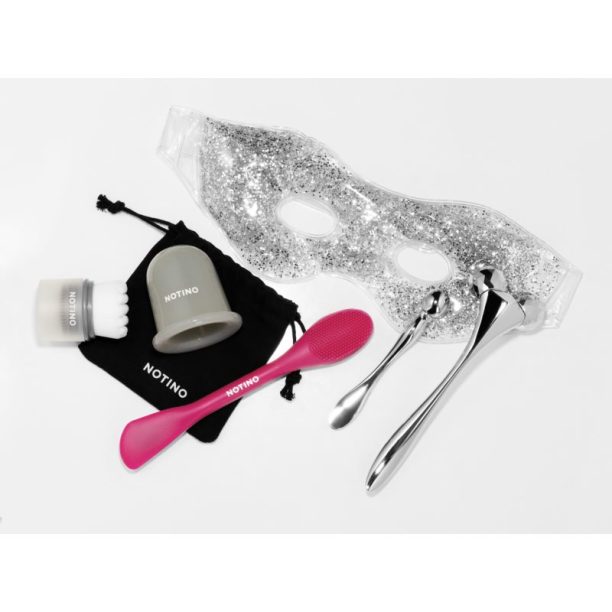 Notino Spa Collection Exfoliating brush & Face mask applicator ексфолираща четка и апликатор за нанасяне на маски за лице Pink купи на топ цена