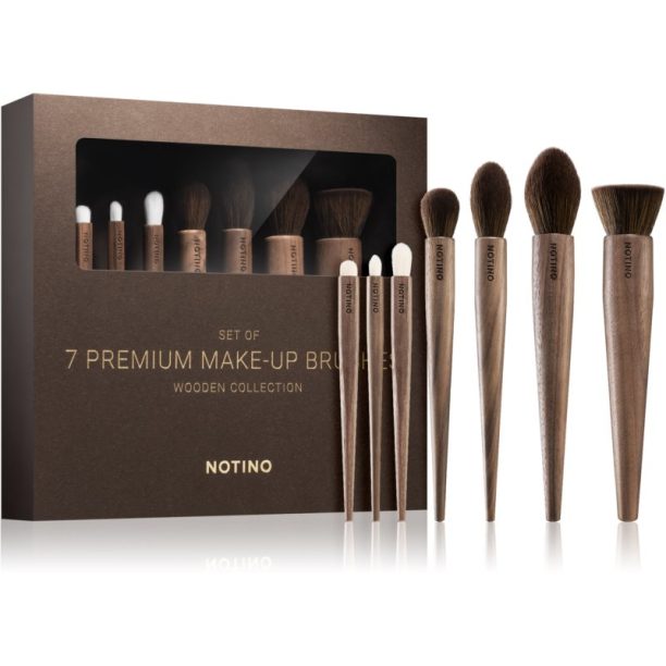 Notino Wooden Collection Make-up brush set комплект четки на ниска цена