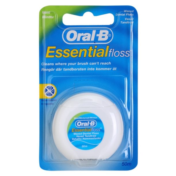 Oral B Essential Floss восъчен конец за зъби с вкус на мента 50 м