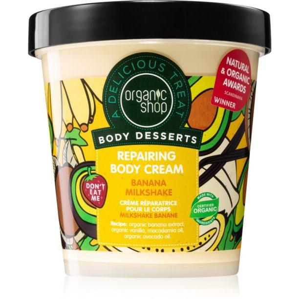 Organic Shop Body Desserts Banana Milkshake регенериращ крем за тяло 450 мл.