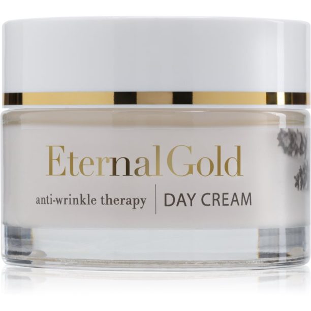 Organique Eternal Gold Anti-Wrinkle Therapy дневен крем против бръчки за суха до чувствителна кожа 50 мл.