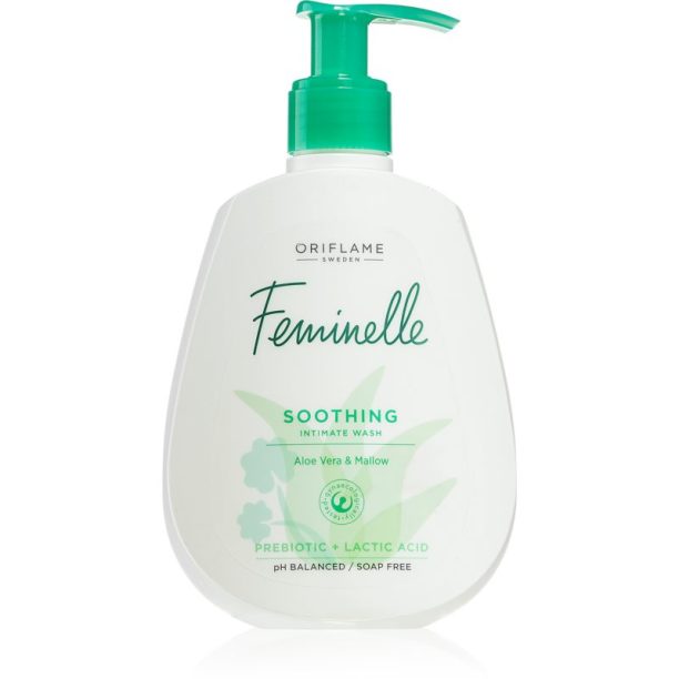 Oriflame Feminelle Soothing гел за интимна хигиена с успокояващ ефект Aloe Vera & Mallow 300 мл.