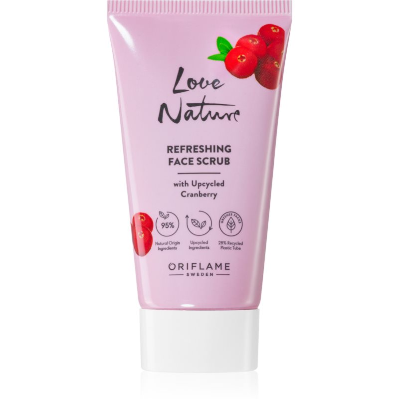 Oriflame Love Nature Upcycled Cranberry освежаващ пилинг за лице 30 мл.