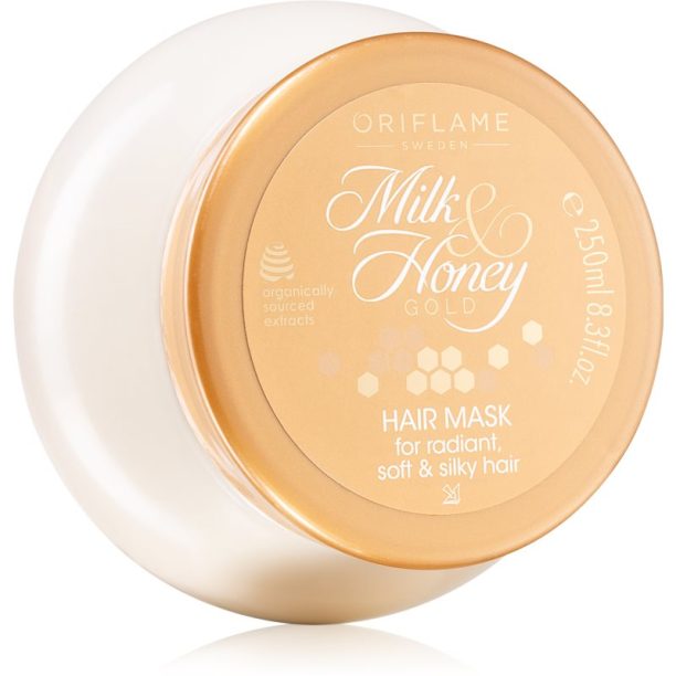 Oriflame Milk & Honey Gold интензивна маска за блясък и мекота на косата 250 мл.