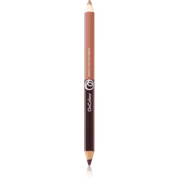 Oriflame OnColour двустранен молив за очи цвят Plum & Copper 1