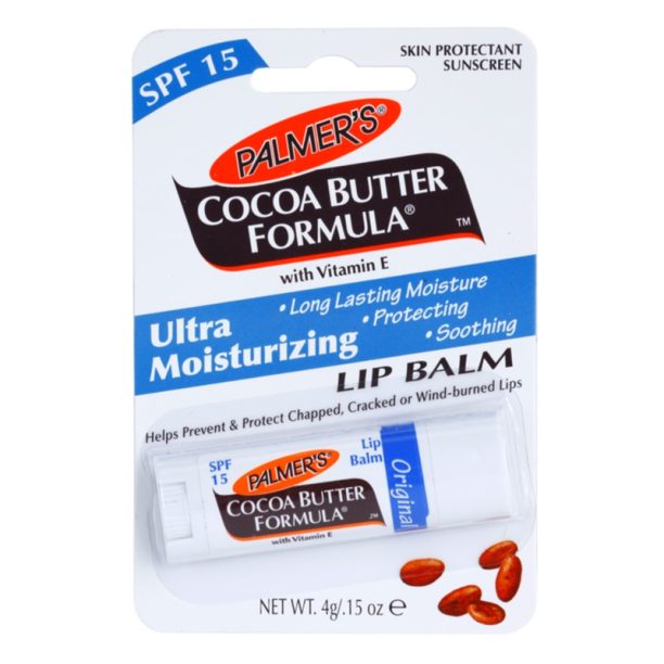 Palmer’s Face & Lip Cocoa Butter Formula хидратиращ балсам за устни SPF 15 вкус Original Cocoa Butter  4 гр.