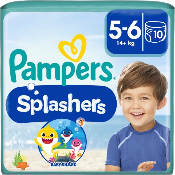 Pampers Splashers 5-6 пелени-гащички за плуване 14+ kg 10 бр.