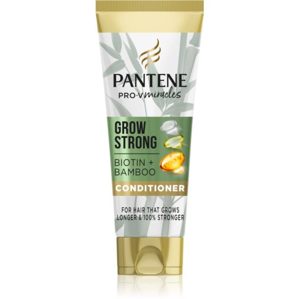 Pantene Grow Strong Biotin & Bamboo балсам против косопад 200 мл. на ниска цена