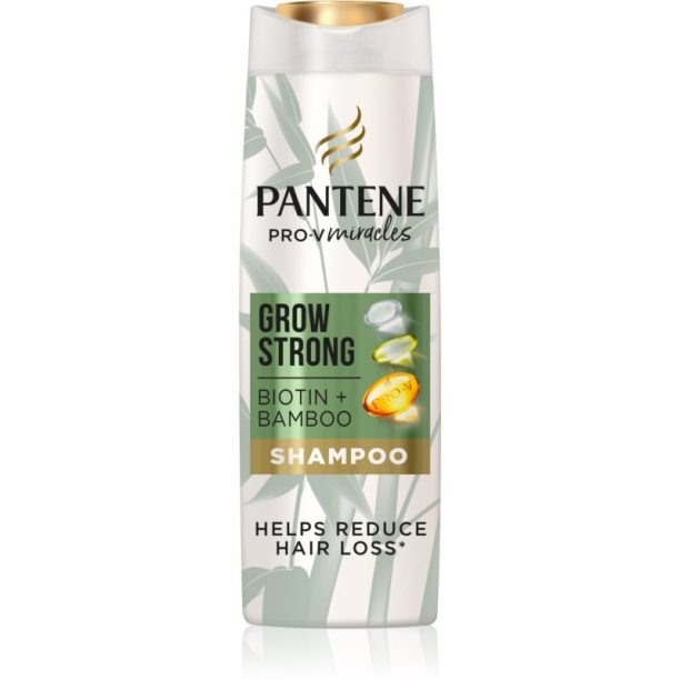 Pantene Grow Strong Biotin & Bamboo шампоан против косопад 300 мл. на ниска цена