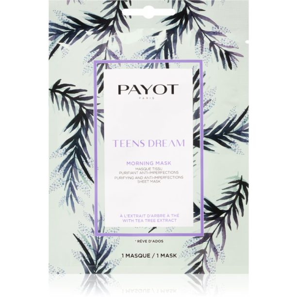 Payot Morning Mask Teens Dream платнена маска с почистващ и освежаващ ефект за комбинирана към мазна кожа 19 мл.