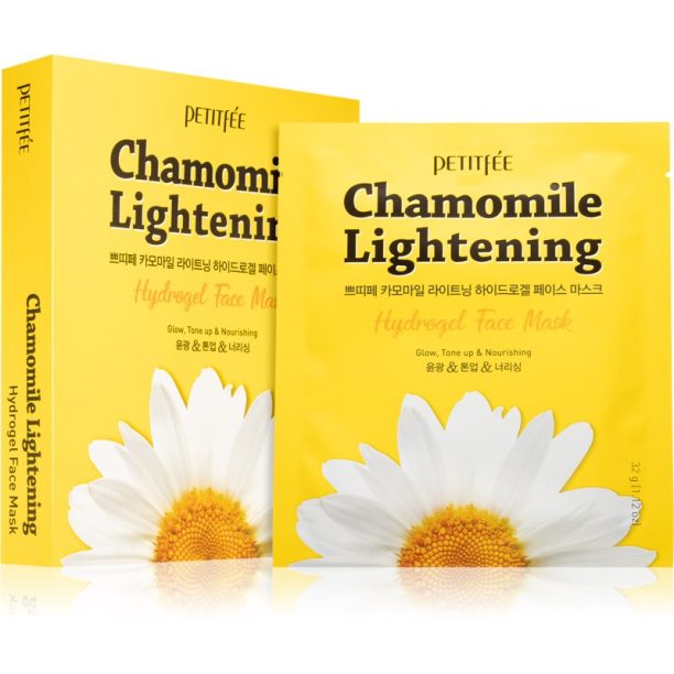 Petitfée Chamomile Lightening Изсветляваща маска за освежаване и хидратация 5 бр.