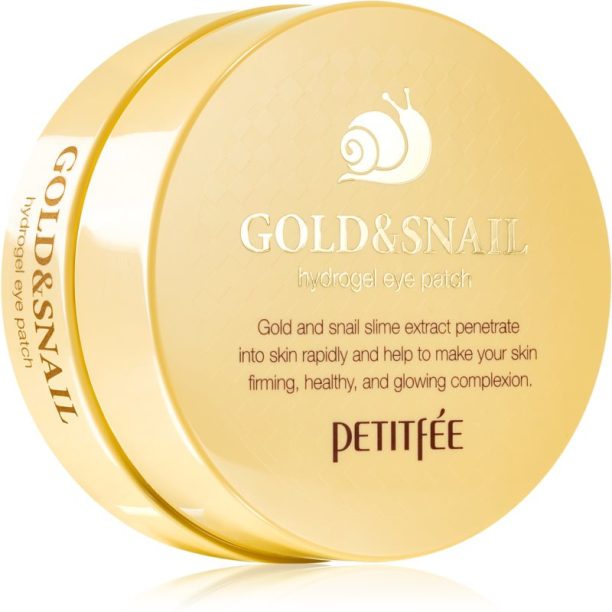 Petitfée Gold & Snail хидрогелова маска за зоната около очите с екстракт от охлюв 60 бр.