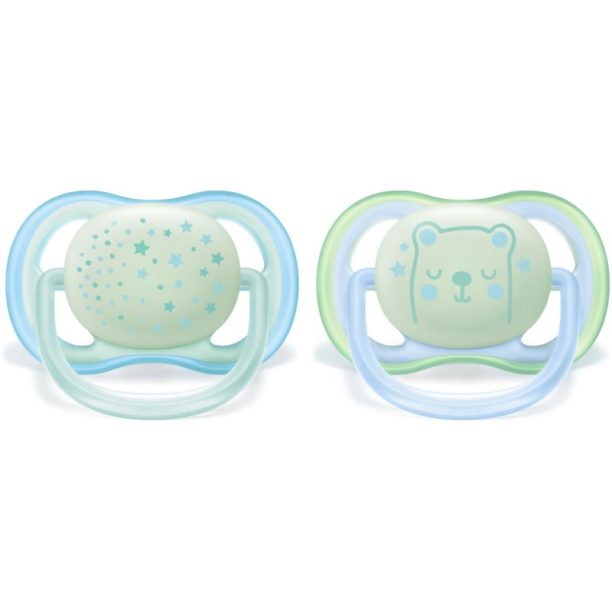 Philips Avent Ultra Air Night 0-6 m биберон Boy 2 бр. на ниска цена