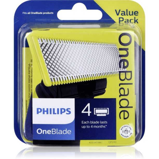 Philips OneBlade QP240/50 Резервни остриета 4 бр. на ниска цена