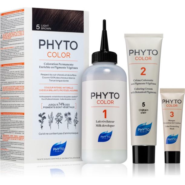 Phyto Color боя за коса без амоняк цвят 5 Light Brown