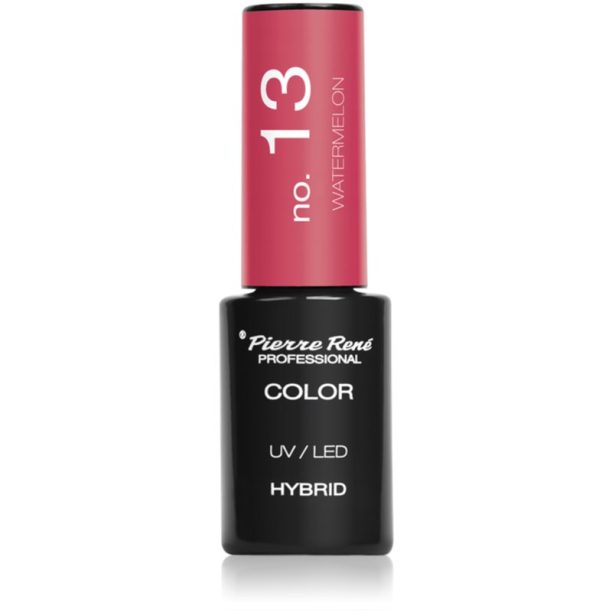 Pierre René Nails Hybrid гел лак за нокти с използване на UV/LED лампа цвят No. 13 Watermelon 6 мл.