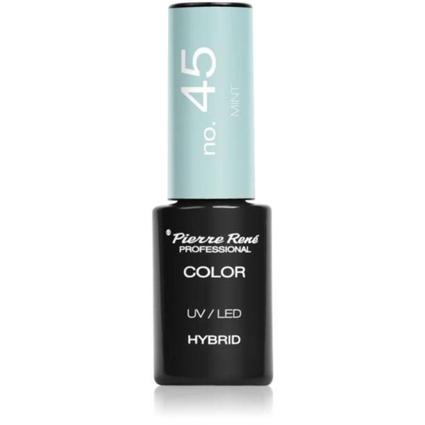 Pierre René Nails Hybrid гел лак за нокти с използване на UV/LED лампа цвят No. 45 Mint 6 мл.