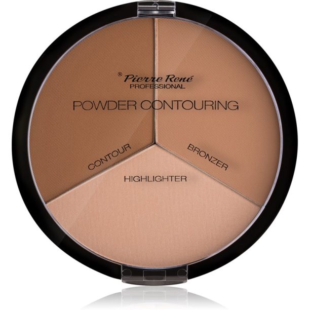 Pierre René Powder Contouring контурираща палитра за лице 23 гр.