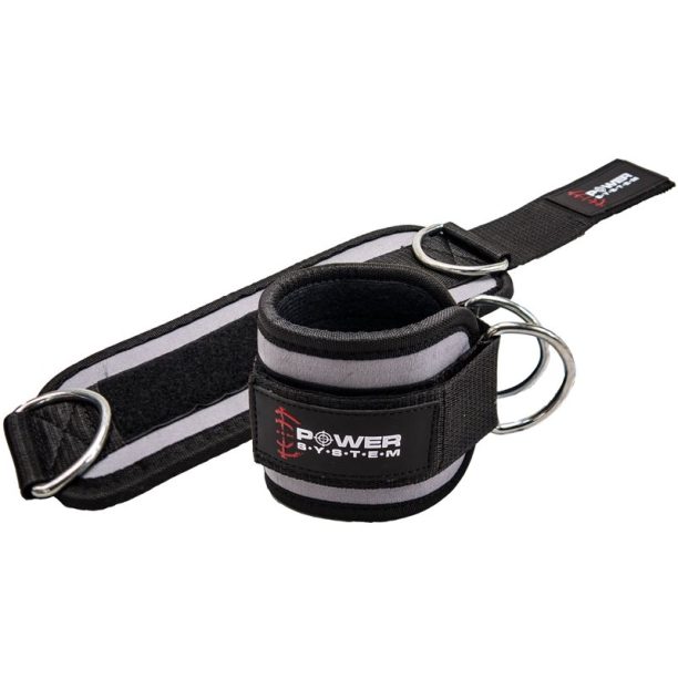 Power System Ankle Straps Gym адаптер за глезен боя Grey 2 бр.