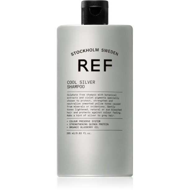 REF Cool Silver Shampoo сребърен шампоан неутрализиращ жълтеникавите оттенъци 285 мл.