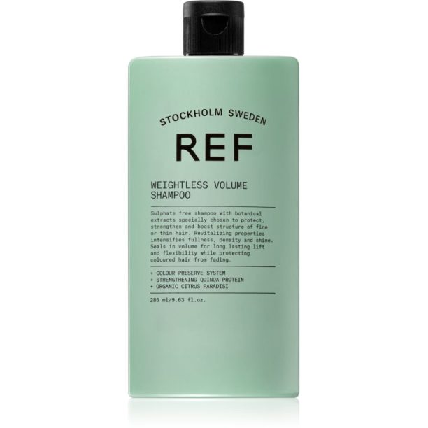 REF Weightless Volume Shampoo шампоан за тънка коса без обем в корените 285 мл.