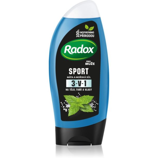 Radox Men Feel Sporty душ гел и шампоан 2 в 1 Watermint & Sea Minerals 250 мл.