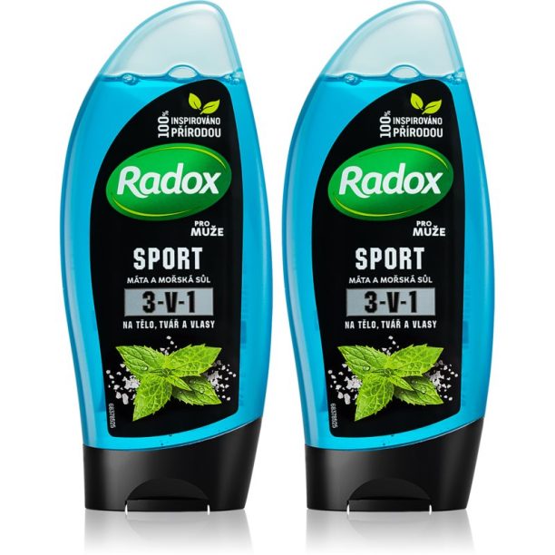 Radox Sport Mint & Sea Salt освежаващ душ гел (изгодна опаковка)