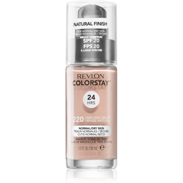 Revlon Cosmetics ColorStay™ дълготраен фон дьо тен за нормална към суха кожа цвят 220 Natural Beige 30 мл.