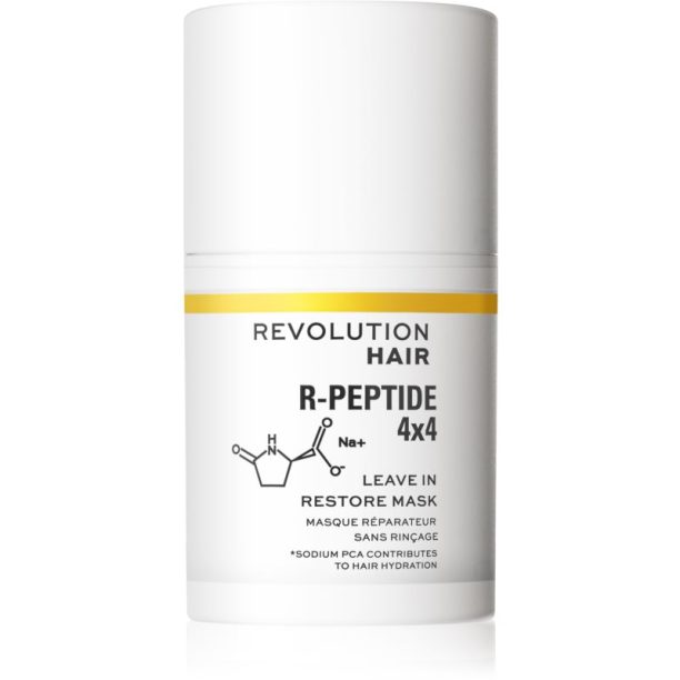 Revolution Haircare R-Peptide 4x4 възстановяваща маска без изплакване за увредена коса 50 мл. на ниска цена