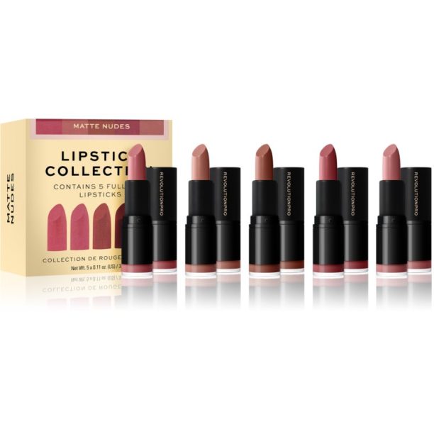 Revolution PRO Lipstick Collection комплект червила цвят Matte Nude 5 бр. на ниска цена