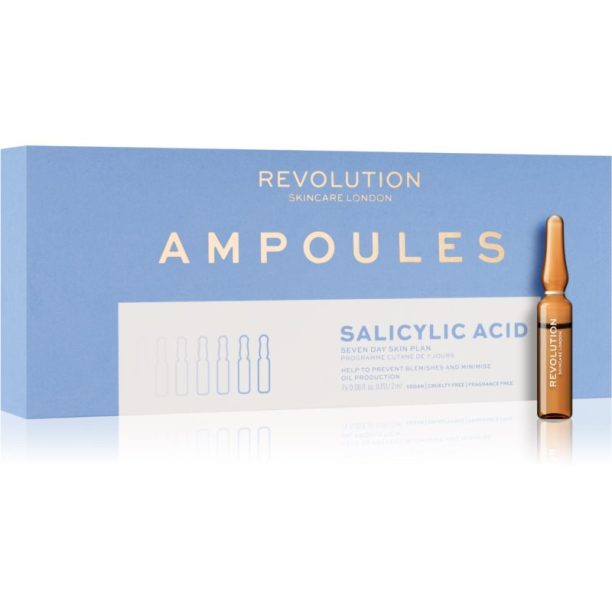 Revolution Skincare 7 Day Ampoules Salicylic Acid (Blemish Preventing) ампули против несъвършенствата на акнозна кожа 7x2 мл.