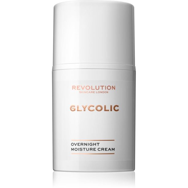 Revolution Skincare Glycolic Acid Glow озаряващ и възстановяващ нощен крем 50 мл.