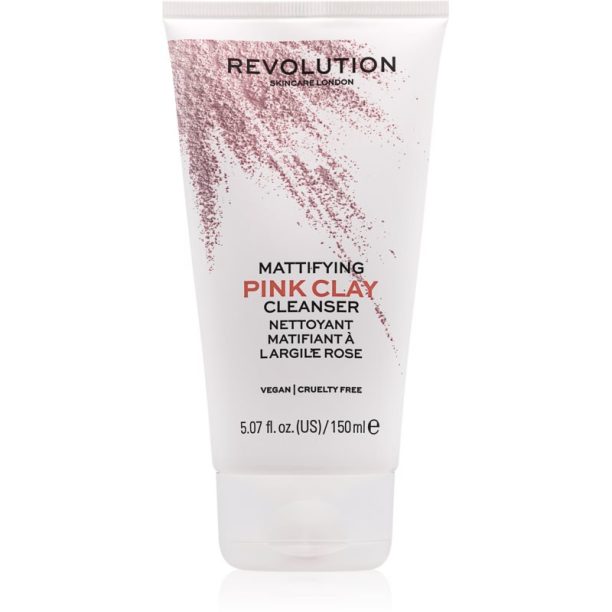 Revolution Skincare Pink Clay почистваща пяна с матиращ ефект 150 мл.