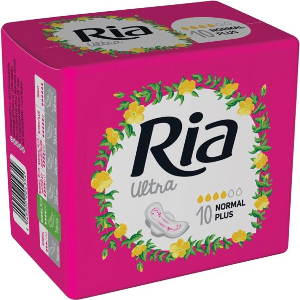 Ria Ultra Normal Plus санитарни кърпи 10 бр.