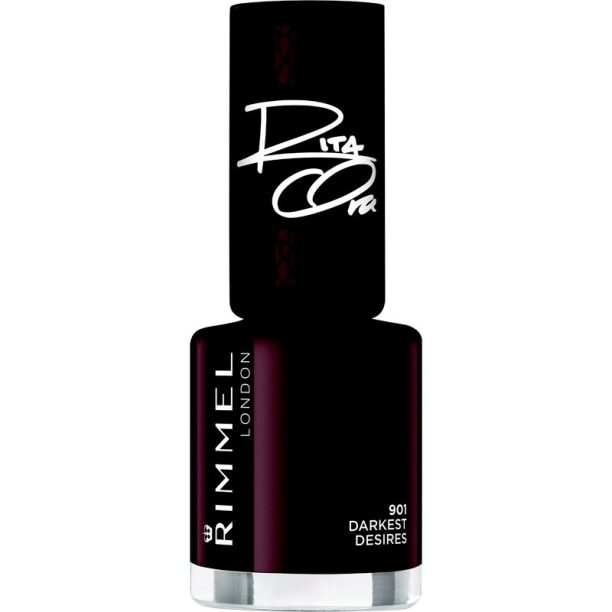 Rimmel 60 Seconds By Rita Ora бързозасъхващ лак за нокти цвят 901 Darkest Desires 8 мл.