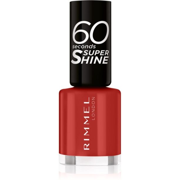 Rimmel 60 Seconds Super Shine лак за нокти цвят 310 Double Decker Red 8 мл.