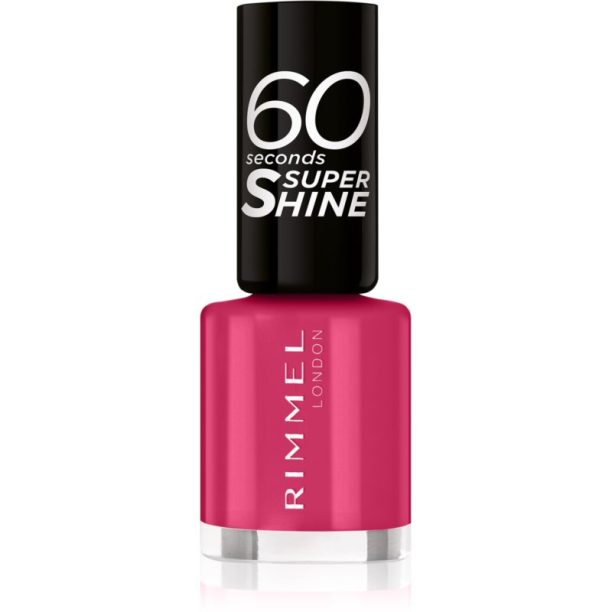 Rimmel 60 Seconds Super Shine лак за нокти цвят 323 Funtime Fuchsia 8 мл. на ниска цена