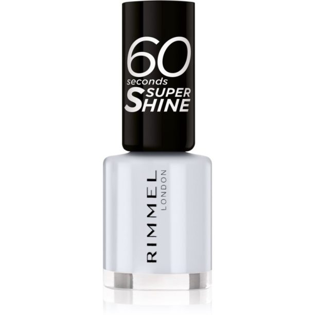 Rimmel 60 Seconds Super Shine лак за нокти цвят 703 White Hot Love 8 мл.