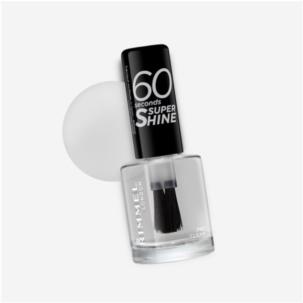 Rimmel 60 Seconds Super Shine лак за нокти цвят 740 Clear 8 мл. купи на топ цена