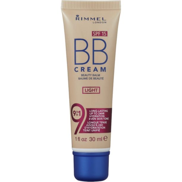 Rimmel BB Cream 9 in 1 ББ крем SPF 15 цвят Light 30 мл.