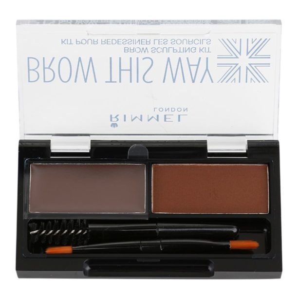 Rimmel Brow This Way палитра за вежди цвят 003 Dark Brown 1