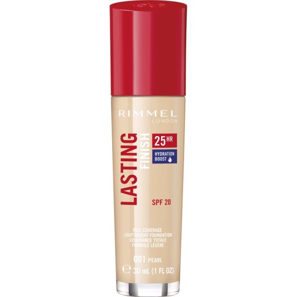 Rimmel Lasting Finish 25H течен фон дьо тен SPF 20 цвят 001 Pearl 30 мл. на ниска цена